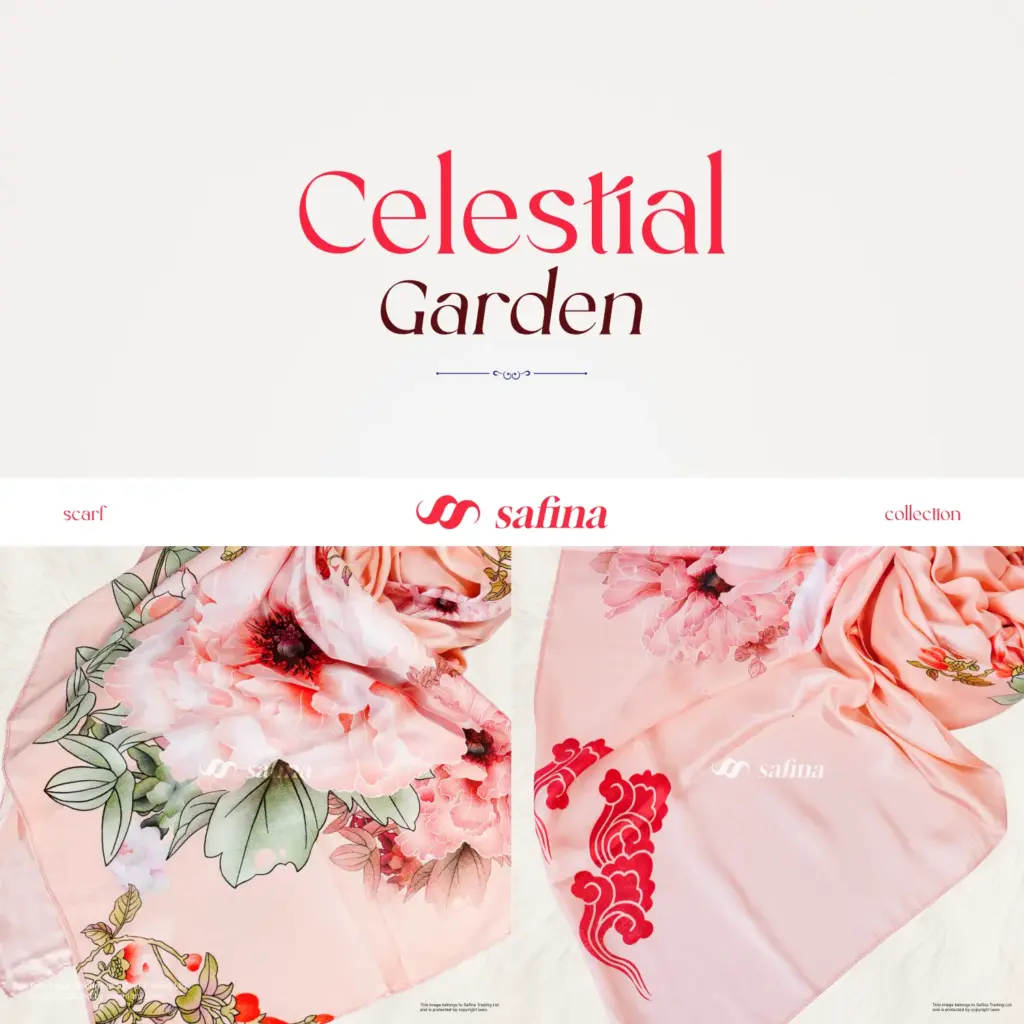 Celestial Garden Silk Scarf