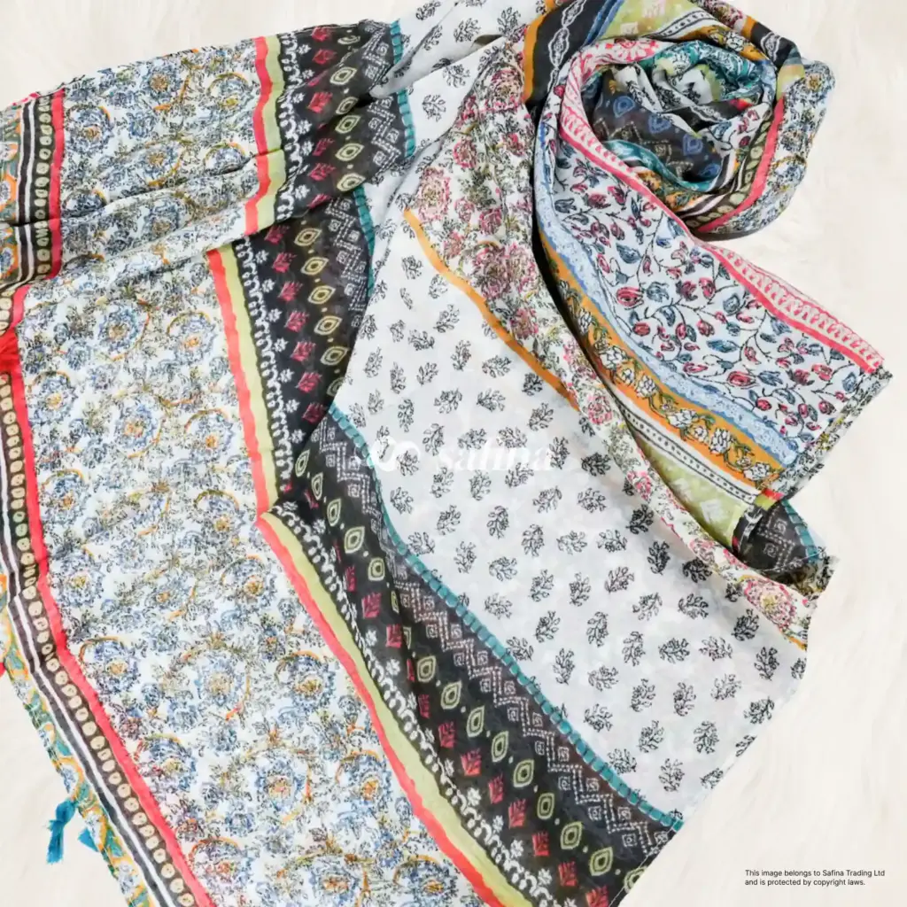 Bohemian-style cotton scarf