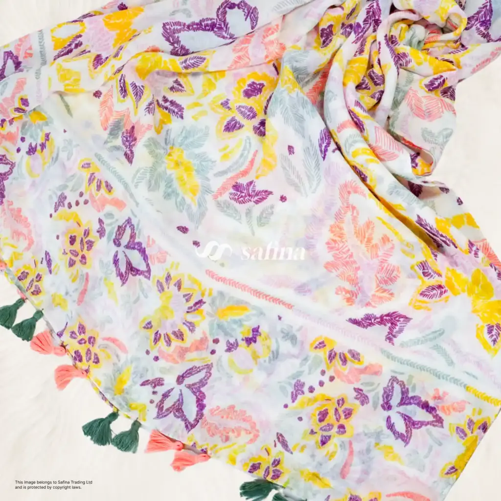 Rosa brand patterned cotton scarf