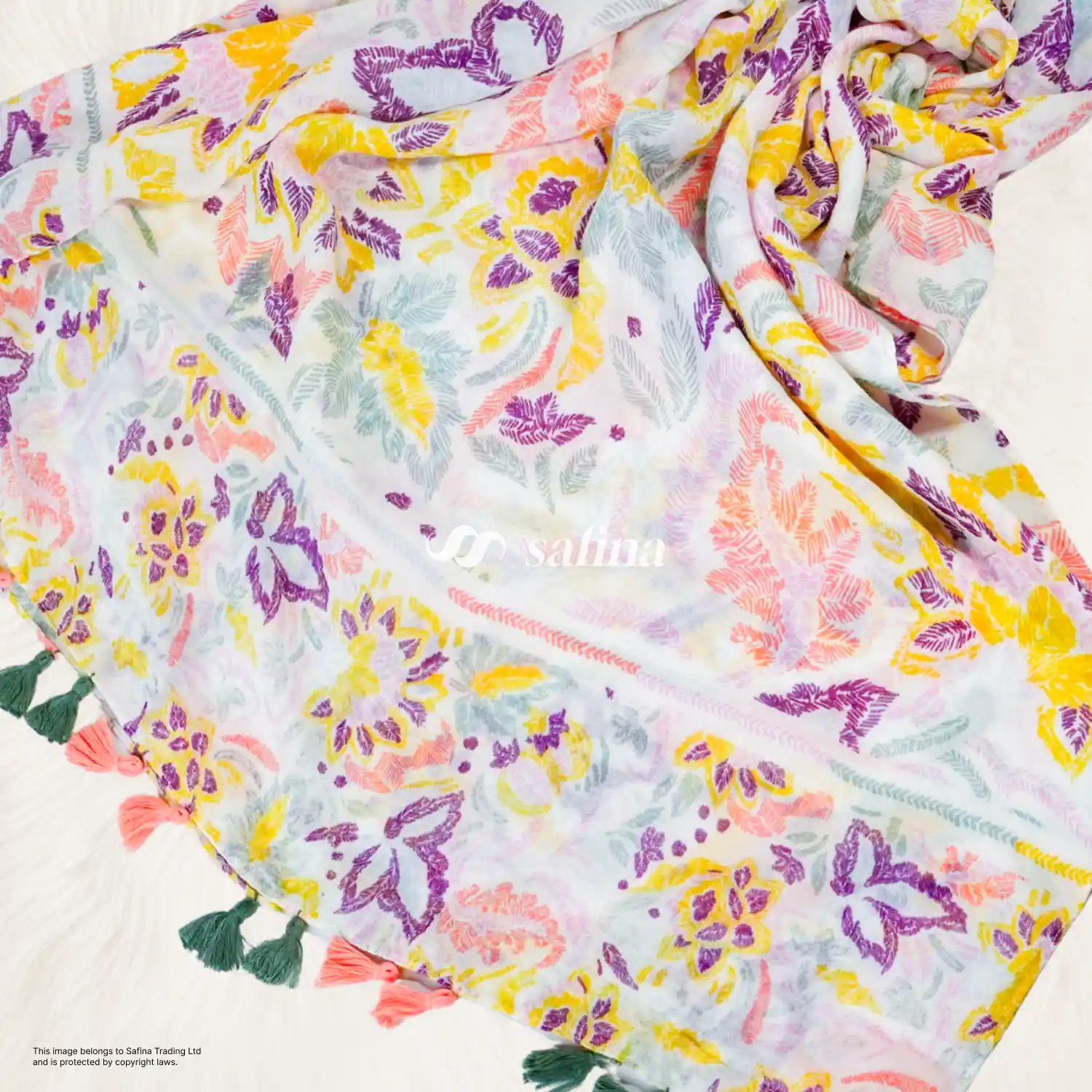 Rosa brand patterned cotton scarf