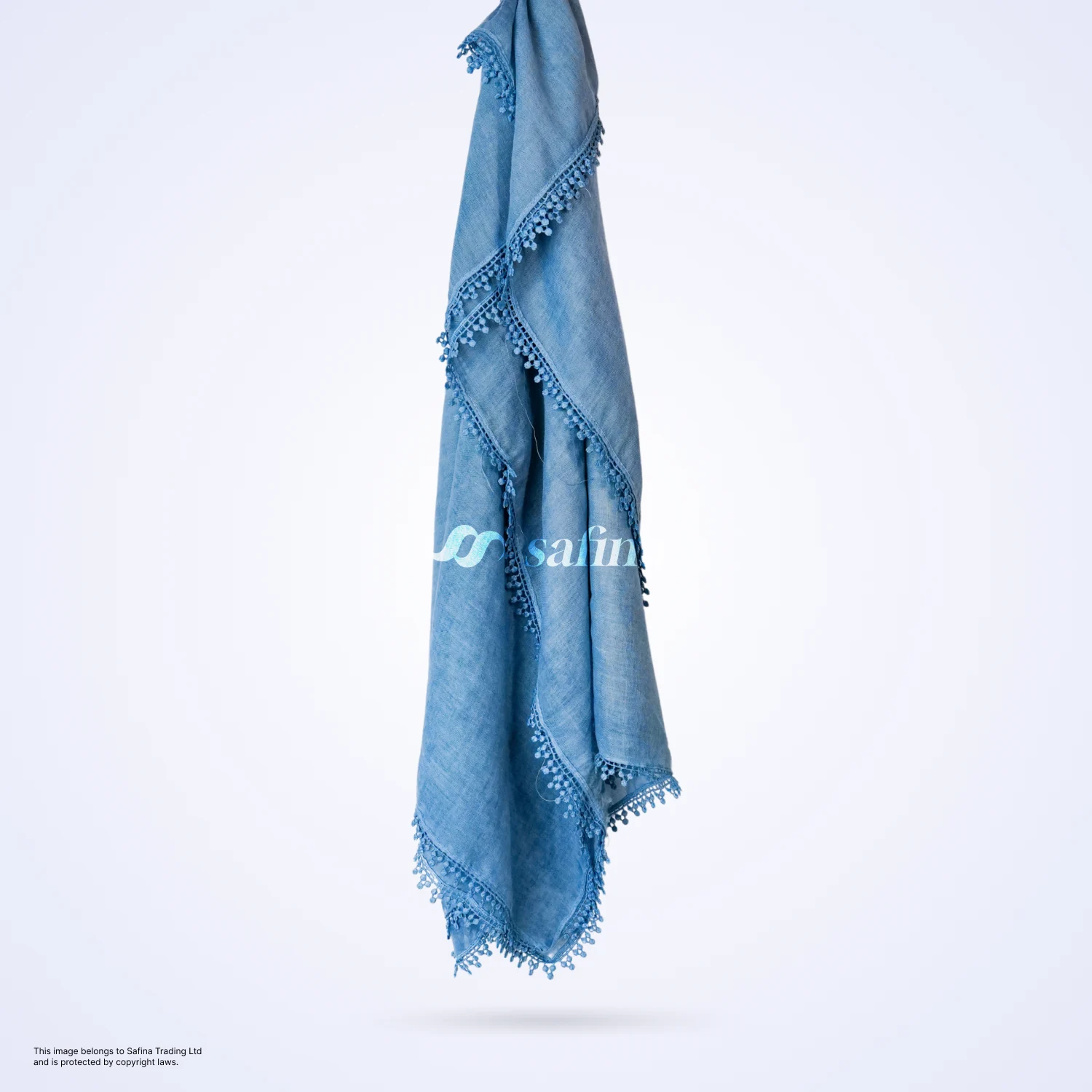 Slate blue cotton hijab - Image 2