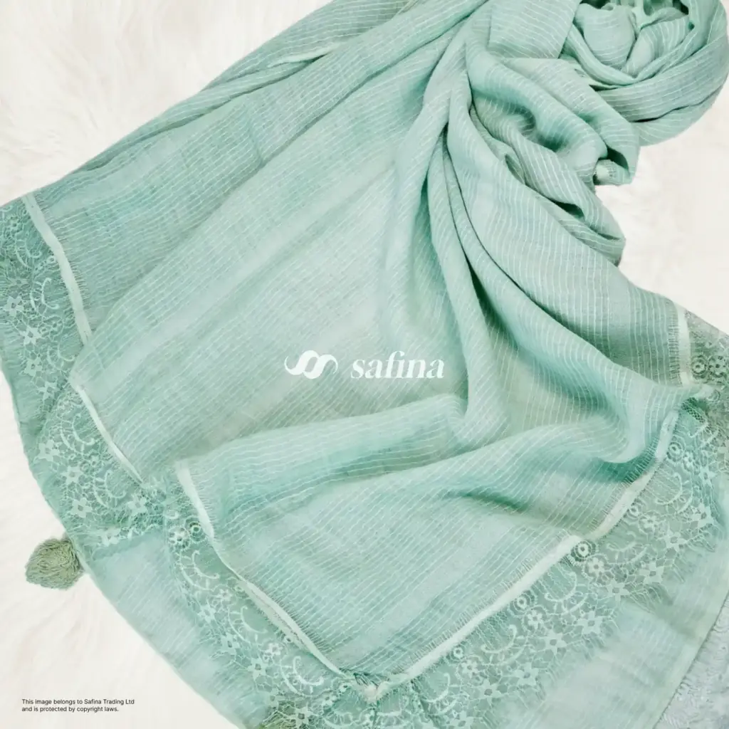 Light green FabK cotton scarf
