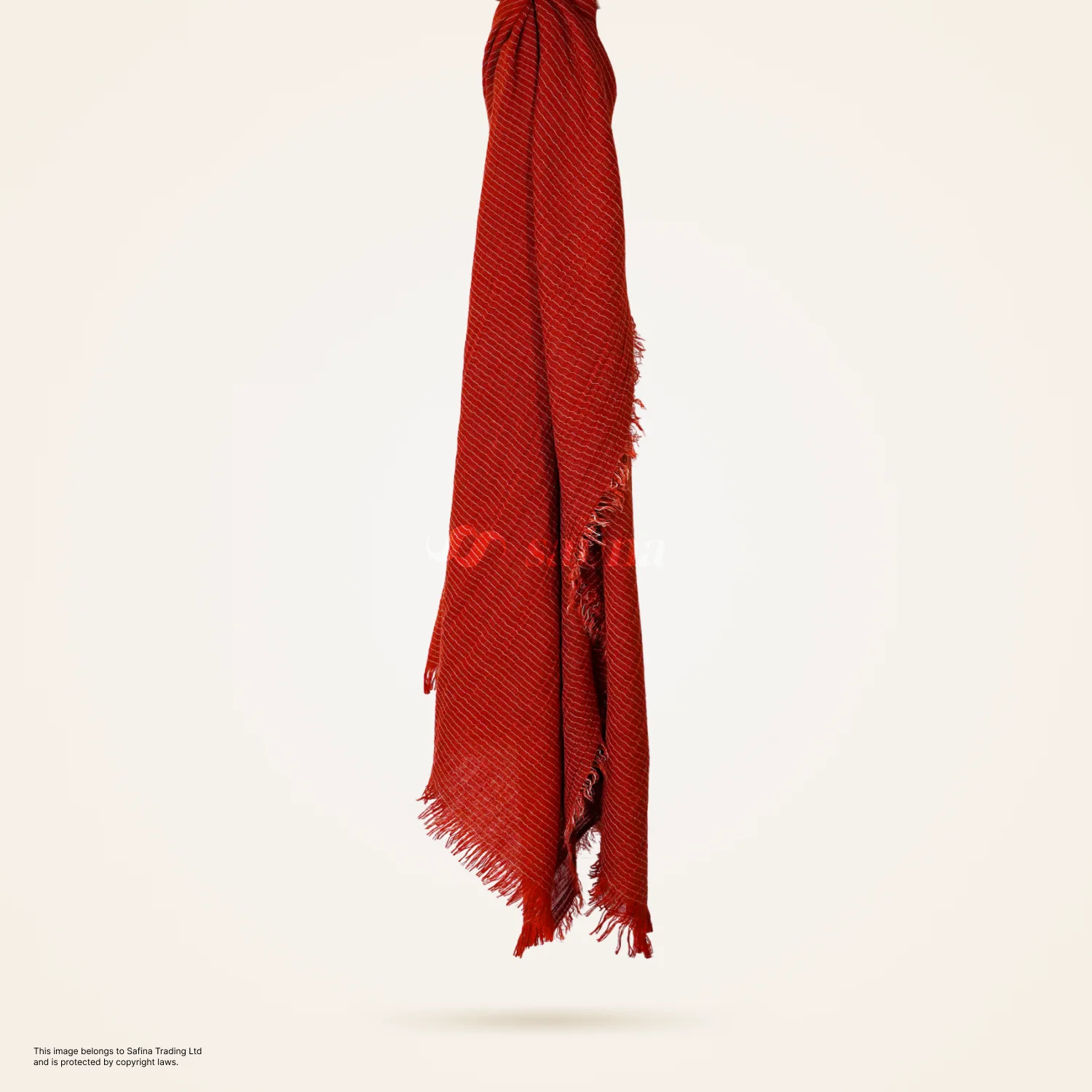 Red Canvas Cotton Scarf - Image 7