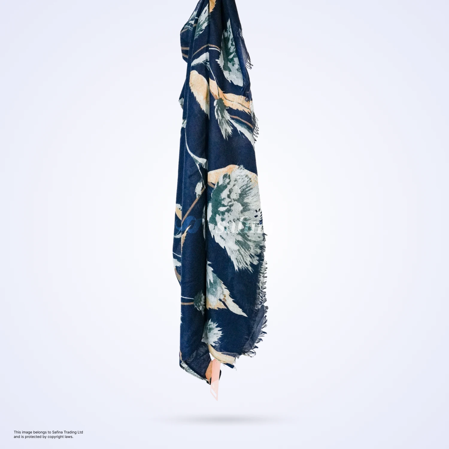 BIOMICE dark blue viscose scarf - Image 2