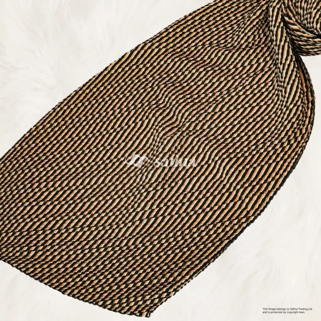 Brown patterned scarf