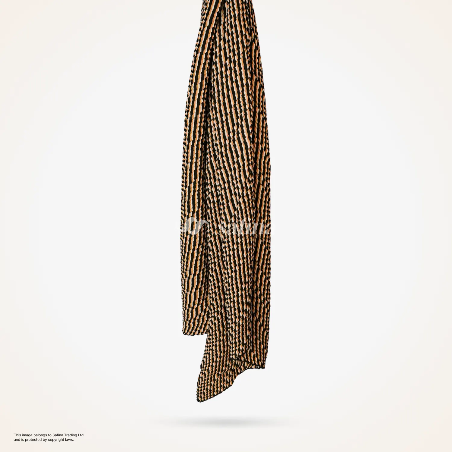 Brown patterned scarf - Image 2