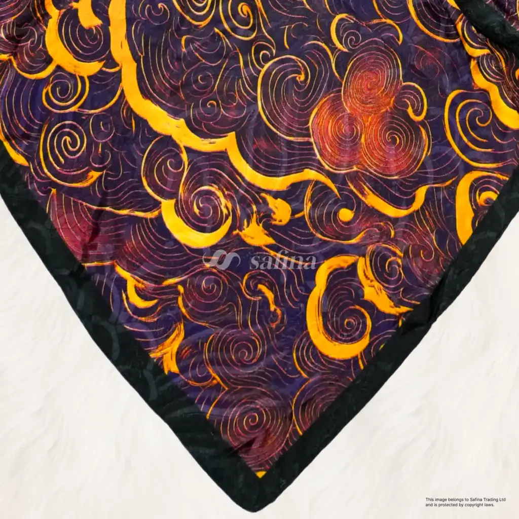 Gold-foiled swirl