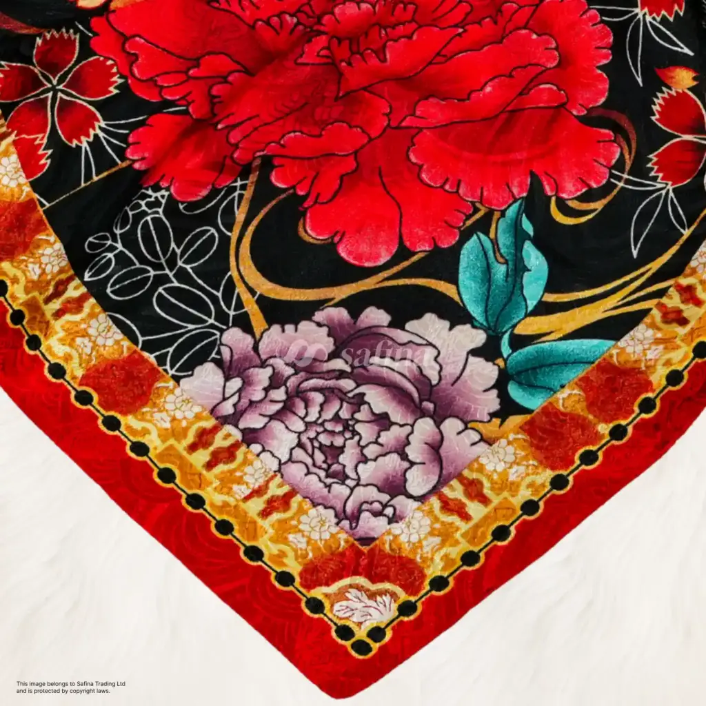 Red peony floral