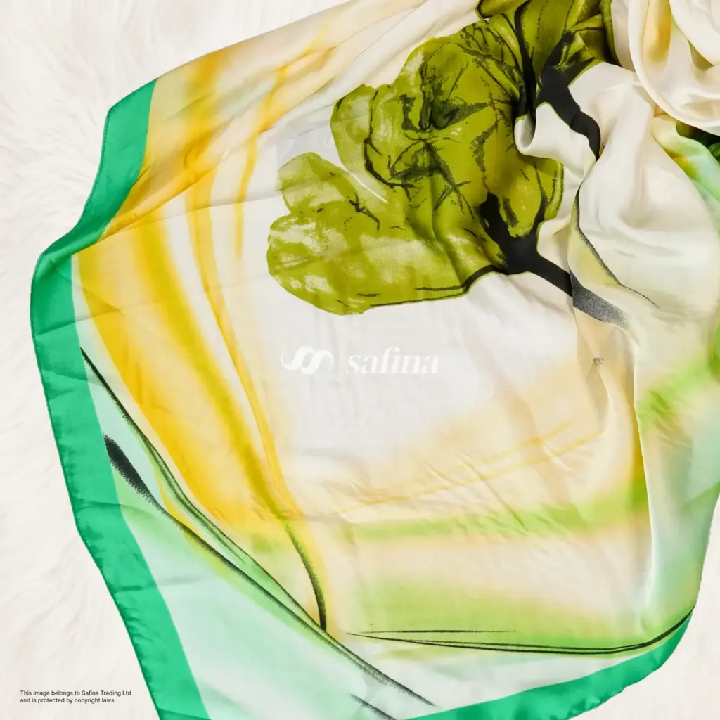 Vintage-inspired silk scarf