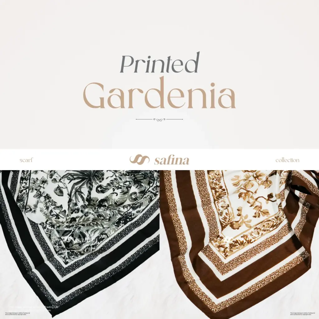 Printed Gardenia Scarf