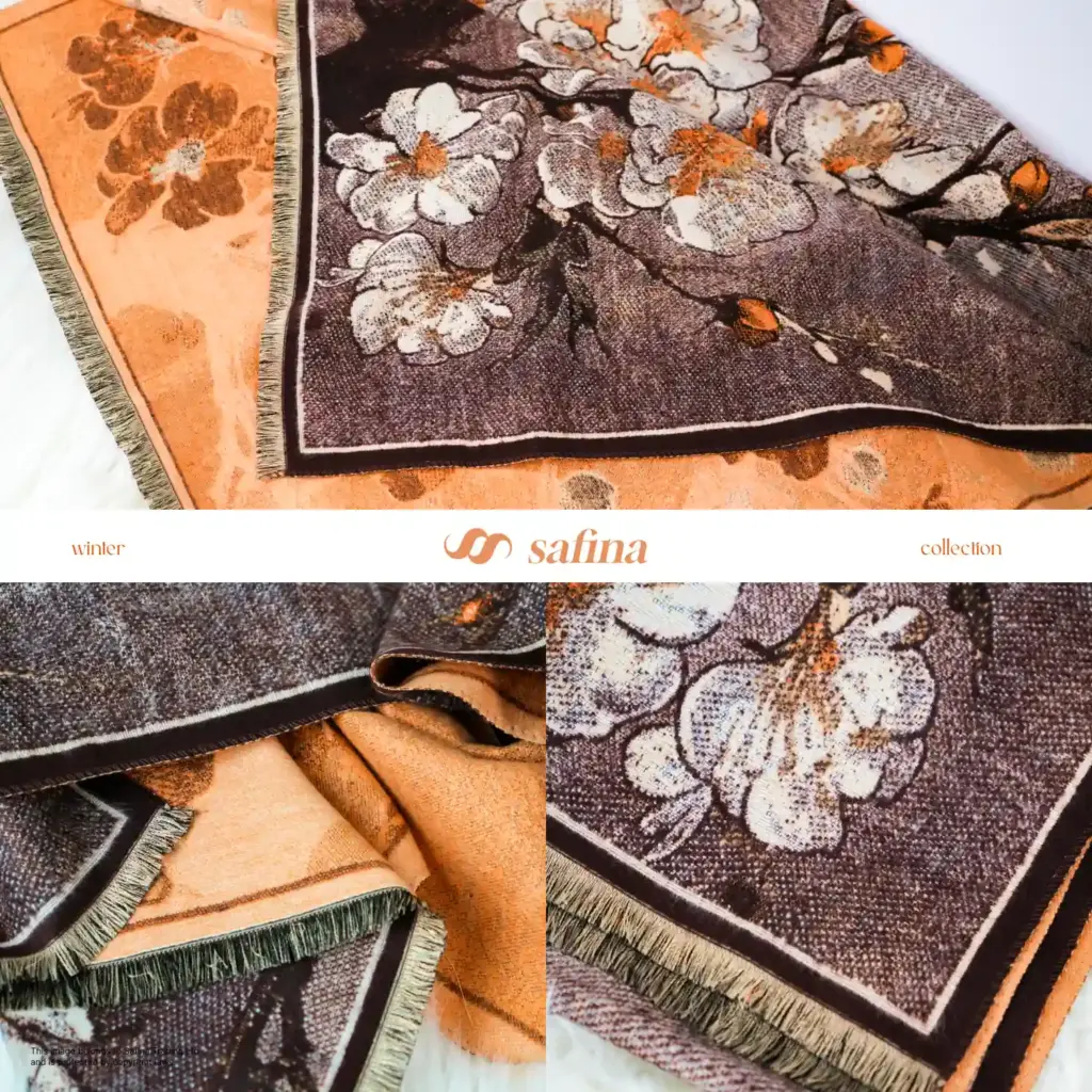 Vintage Orange Shawl