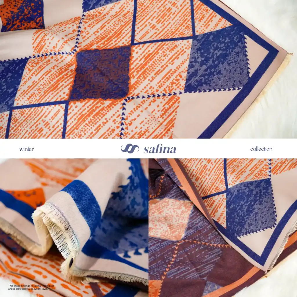 Argyle Cream Shawl