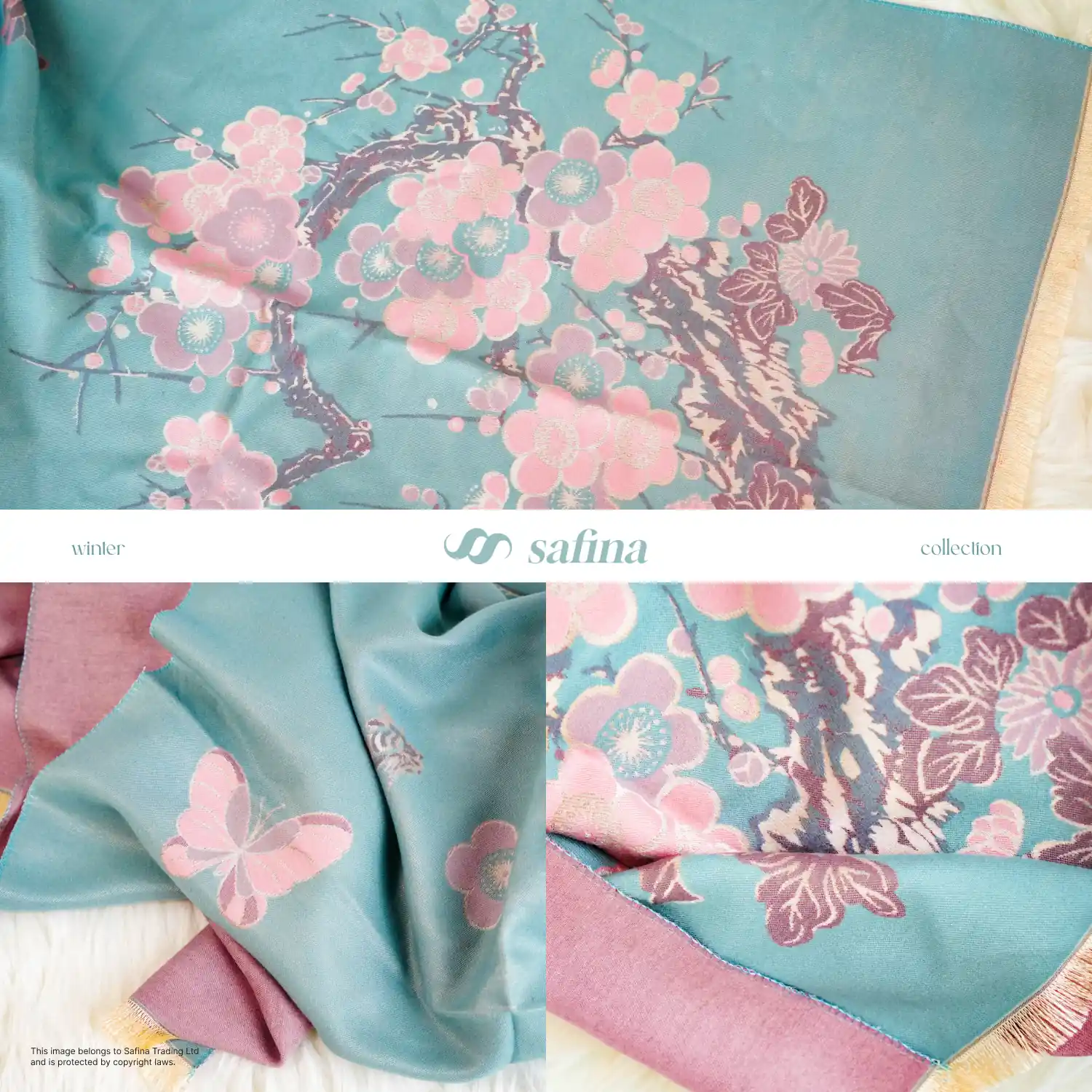 Pink Branch Shawl