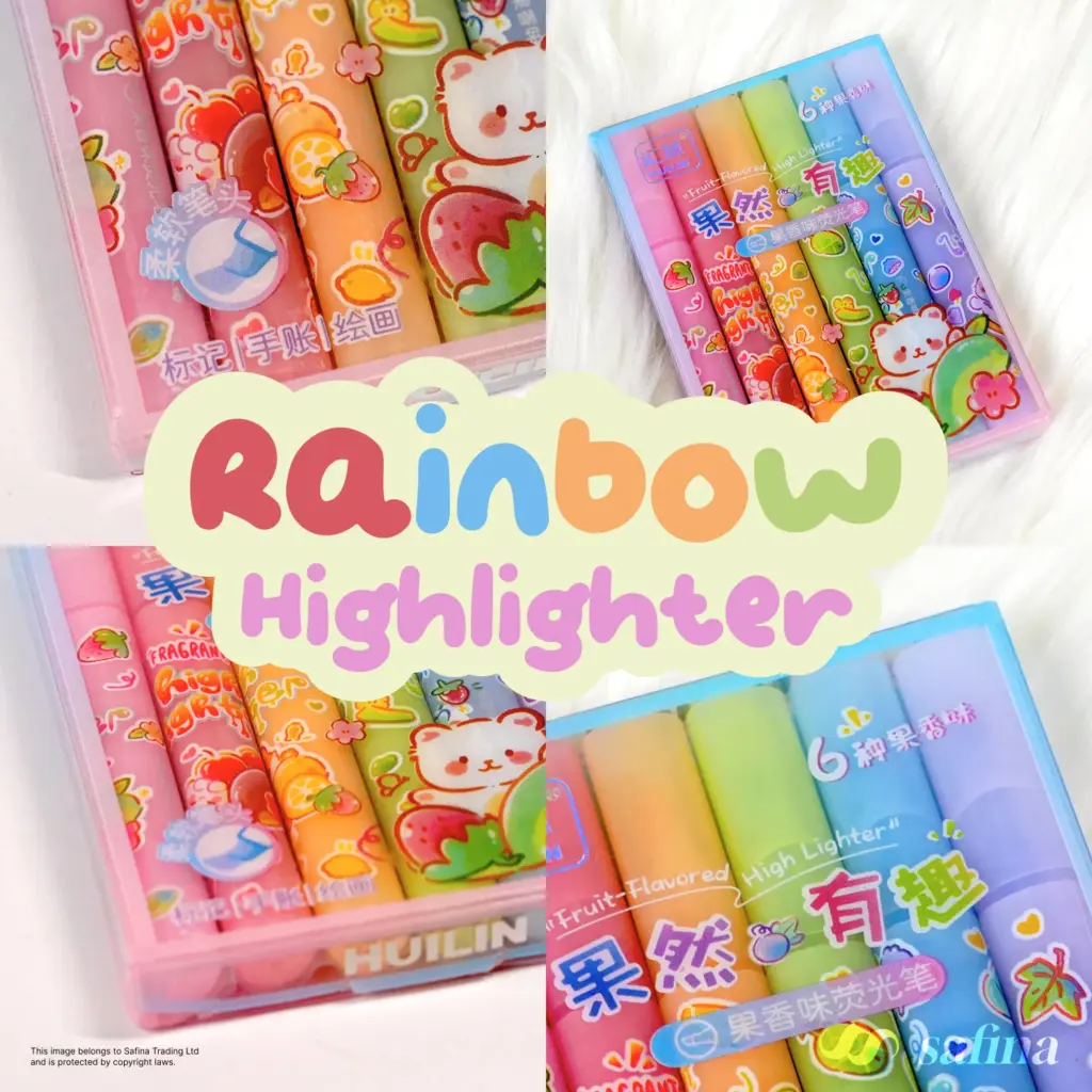 Fruit Flavored Rainbow Highlighter Set