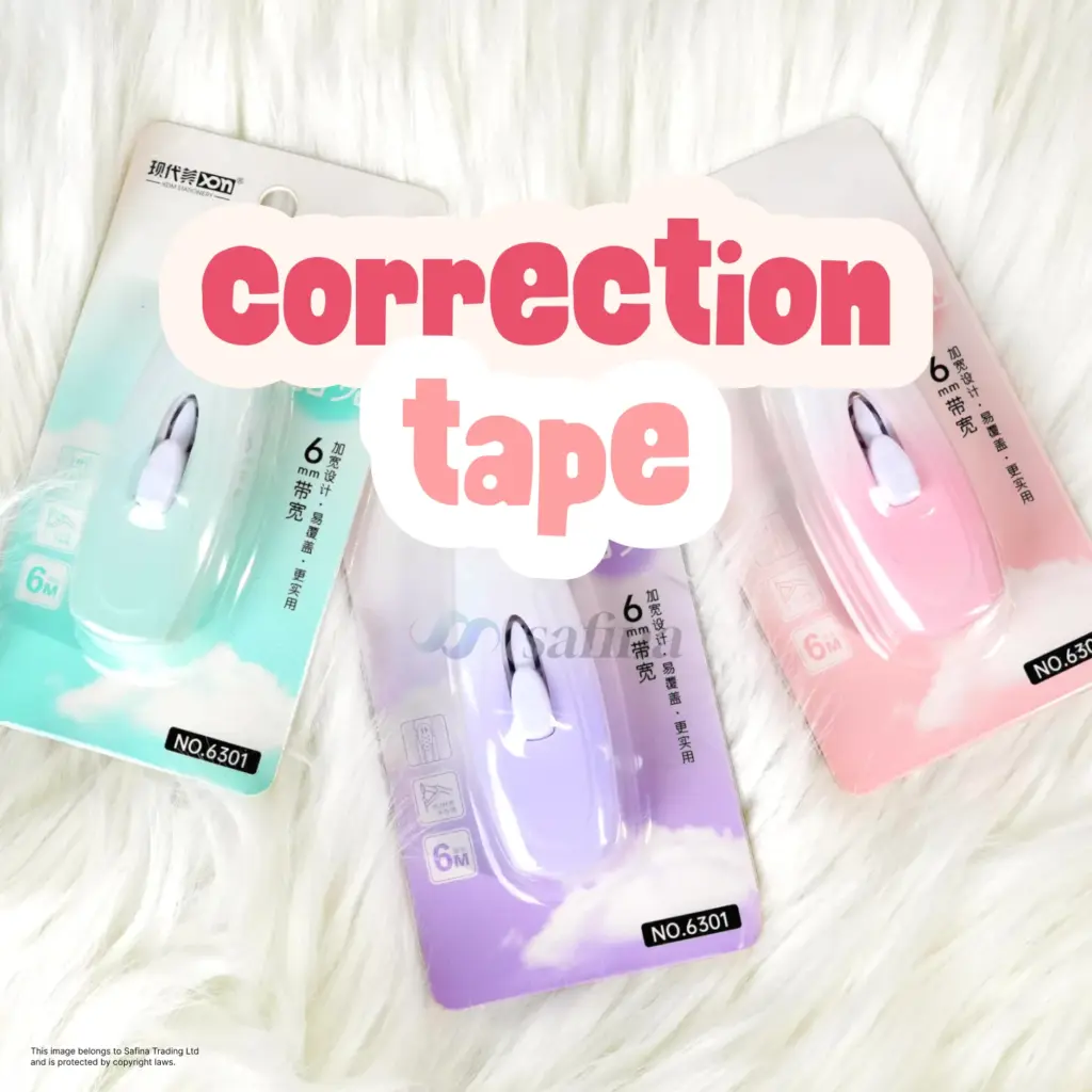 Pastel Push-Button Correction Tape