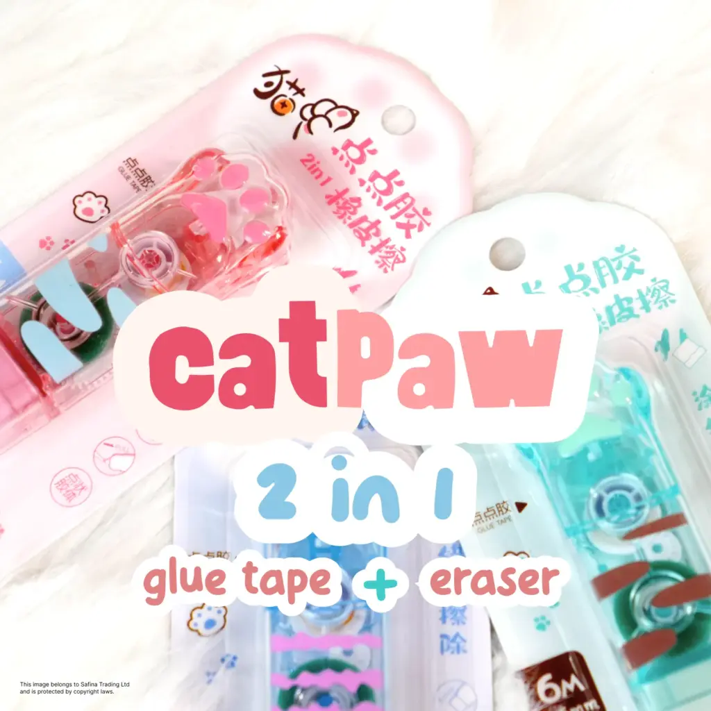 Cat Paw 2 in 1 - Glue Tape & Eraser Stick