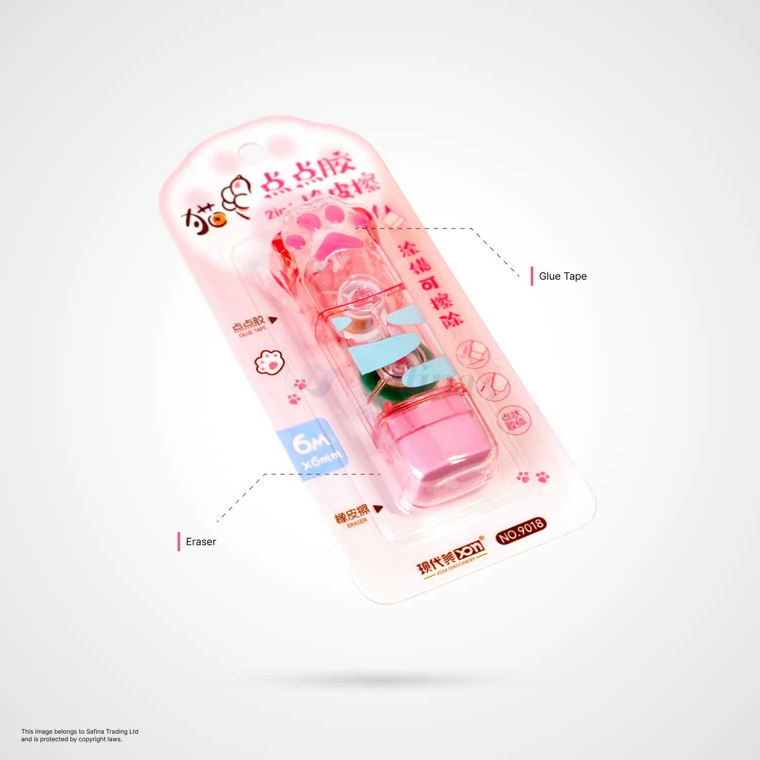 Cat Paw 2 in 1 - Glue Tape & Eraser Stick - Image 2