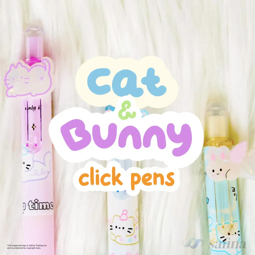 Cat & Bunny Click Gel Pens